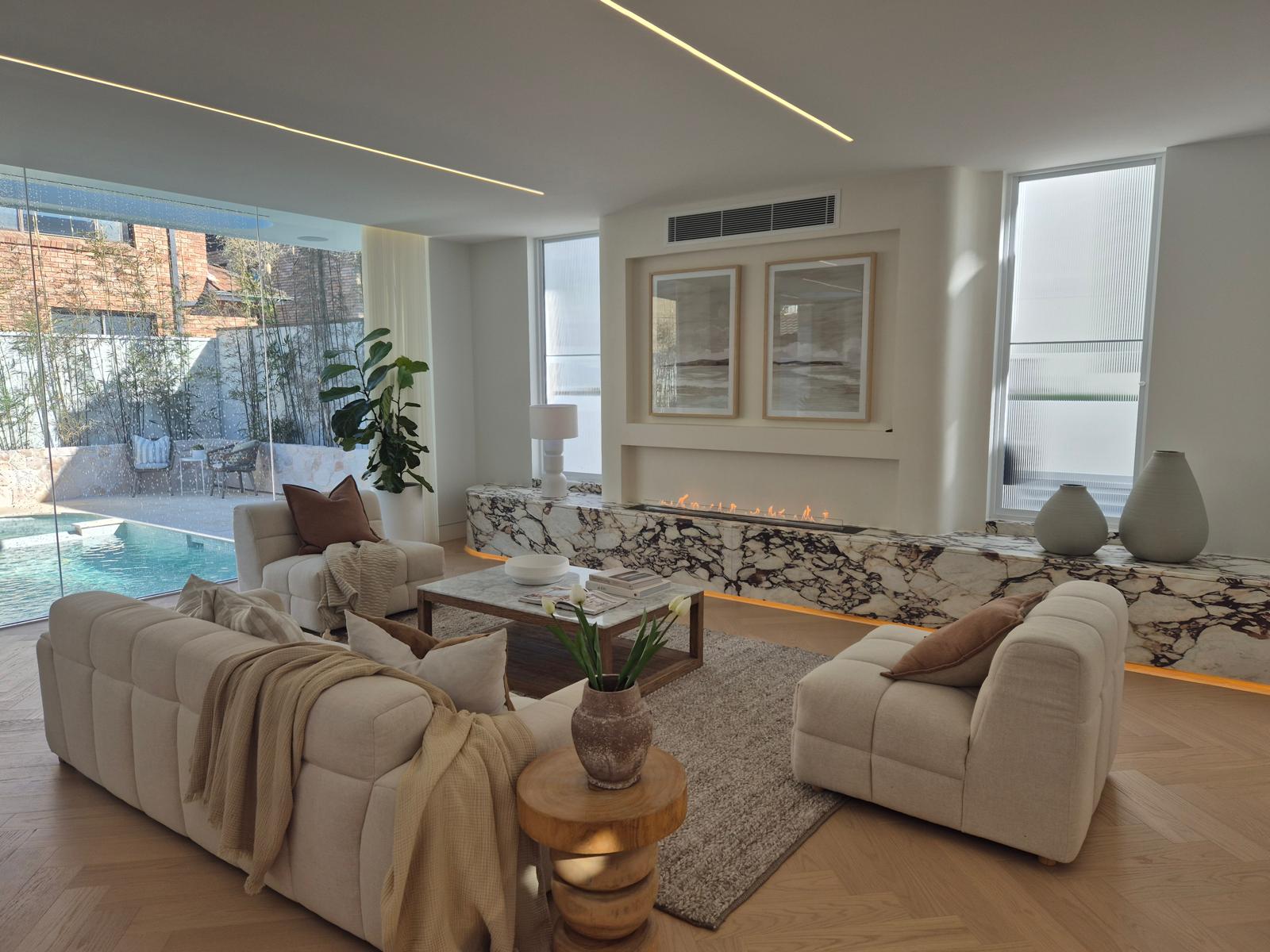 Immaculately cleaned display home living space